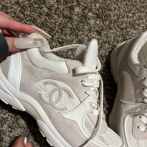 Authentic 2020 CHANEL white sneaker